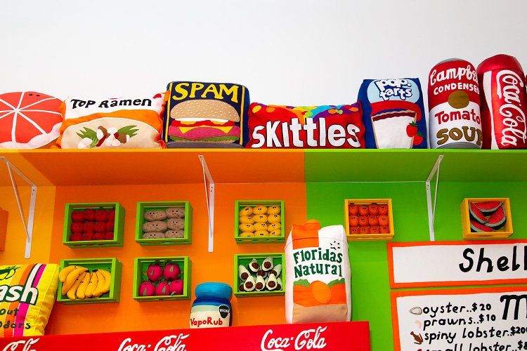 This grocery store is completely made out of felt