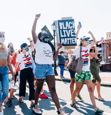 raya oneal in A-Listers Join Montauk's Love At The End March For Black Lives Matter