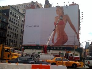 Breaking: Calvin Klein Tones It Down, Opts For Half Naked Woman On Billboard Over Threesome Breaking: Calvin Klein Tones It Down, Opts For Half Naked Woman On Billboard Over Threesome