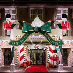 Peep The Mark Hotel's Spectacular Swarovski-Studded Holiday Façade 
