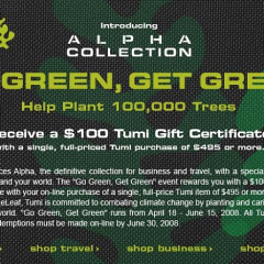 Sock 'Going Green' Tumi