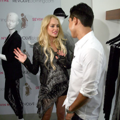 Lindsay Lohan Hosts A 6126 Legging Pop Up Shop At Revolve LA