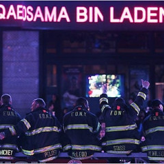 NYFD Fire Fighters Celebrate in Time Square