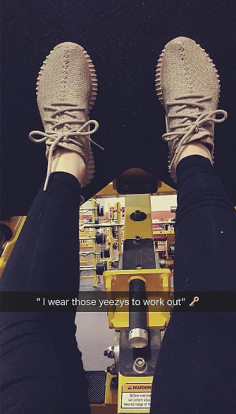 workout in yeezys