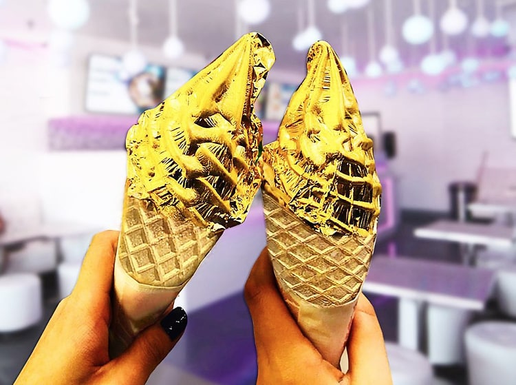 24 Karat Gold Ice Cream Cones Are A Thing Now