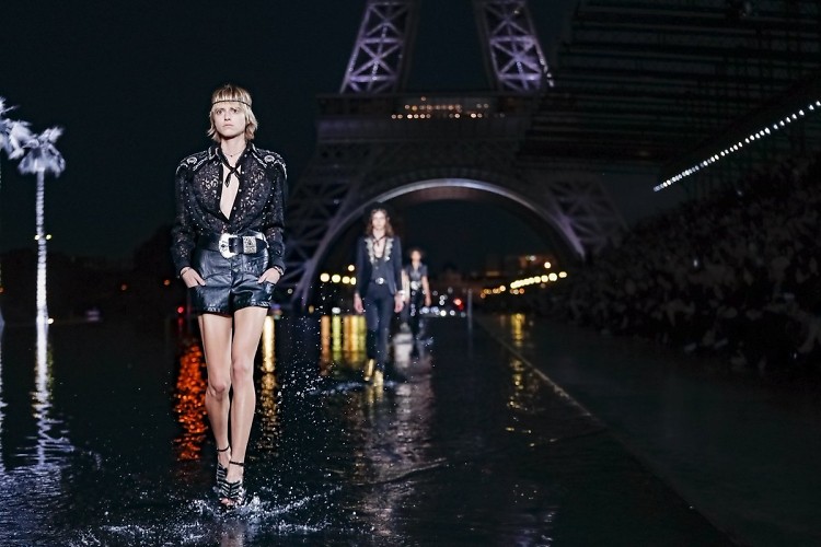 Models Walked On Water For Saint Laurent S Ss19 Show In Paris