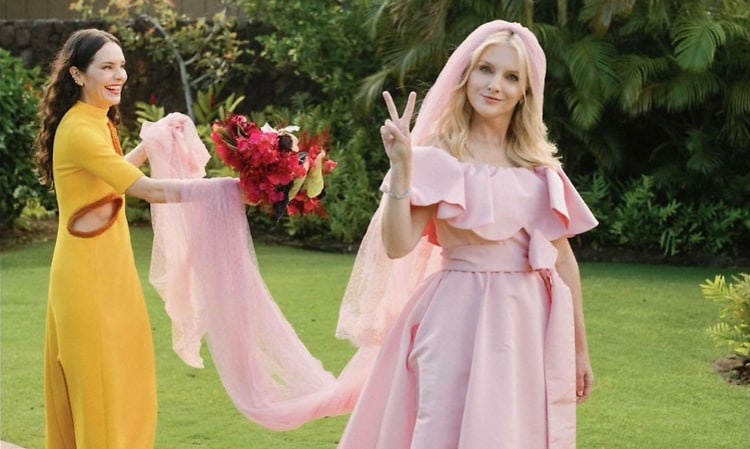 Laura Browns Pink Wedding Dress Stole The Show At Her Celeb Filled
