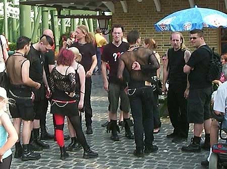 goths outside subway station