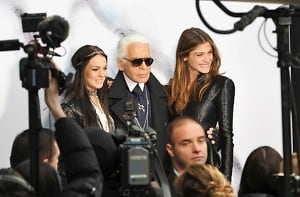 Lindsay Lohan, Karl Lagerfeld, Elise Sednaoui
