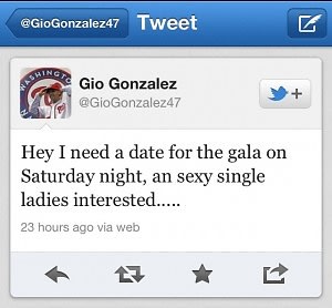 Gio Gonzalez Tweet