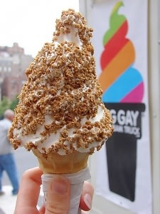 Big Gay Vanilla Soft Serve Ice Cream On a Cone