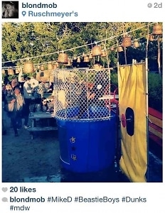 Mike D in the dunk tank