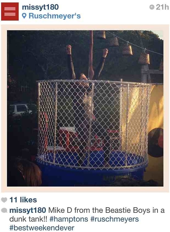 Mike D in the dunk tank