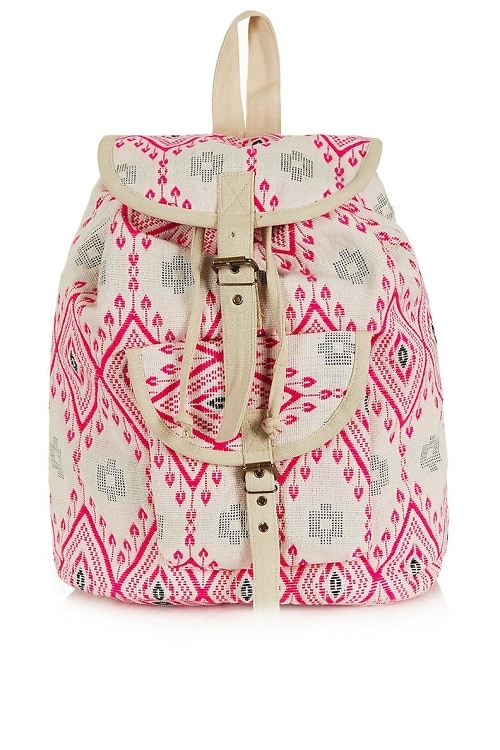 topshop Diamond Jacquard Backpack