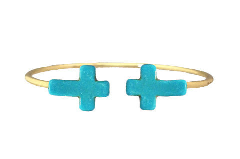 Jules Smith Turquoise Cross Cuff