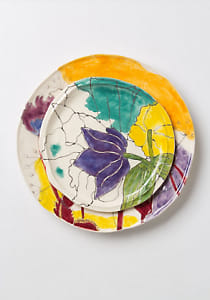 Anthropologie Palette Sketch Dinner Plate