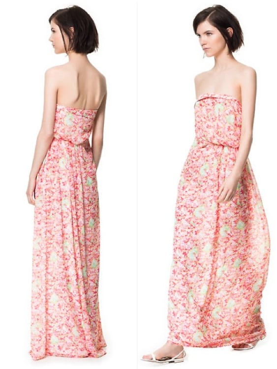 Zara Long Printed Dress