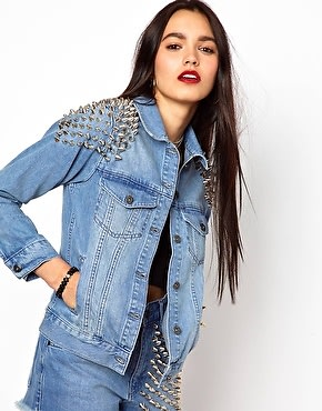 The Ragged Priest Studded Denim Jacket