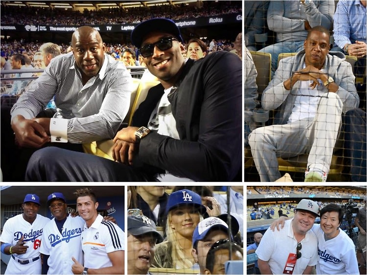 Photo Roundup: Kobe Bryant, Jay-Z, Jack Nicholson & More Hit The Dodgers  Vs. Yankees Games