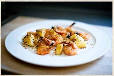 Grilled Shrimp and Pineapple