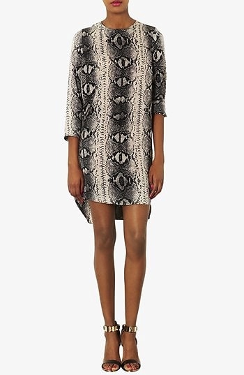 Topshop Snake Print Tunic Dress