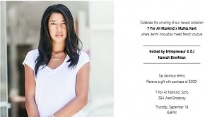  Hannah Bronfman hosts 7FAM x Malhia Kent Event