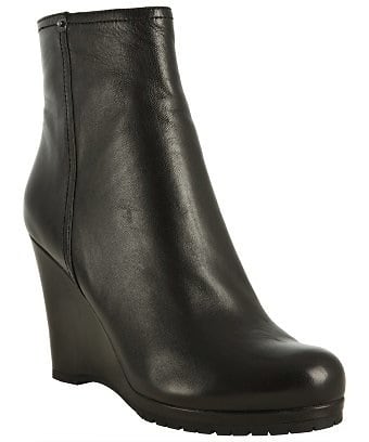 Prada Leather Wedge Ankle Boots  