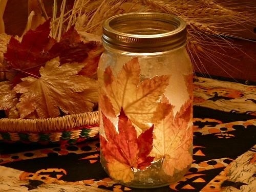 Leafy Fall Candles