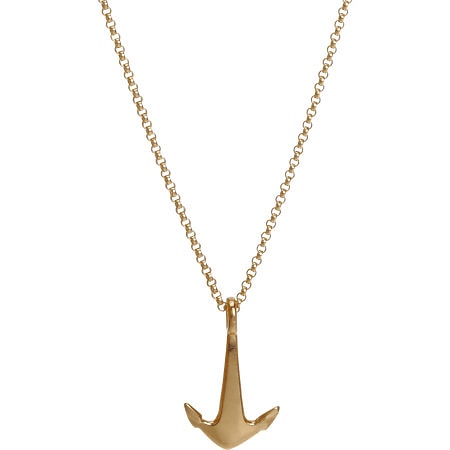 Miansai Gold Mini Anchor Pendant Necklace