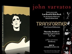 John Varvatos presents Transformer by Lou Reed and Mick Rock 
