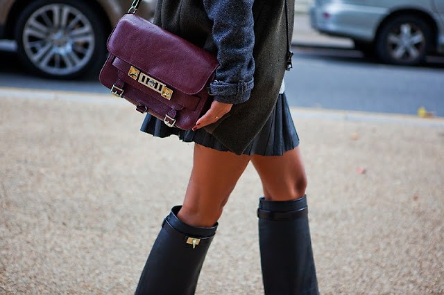 leather boot street style