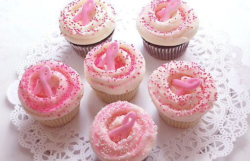 Pink Ribbon Cupcake