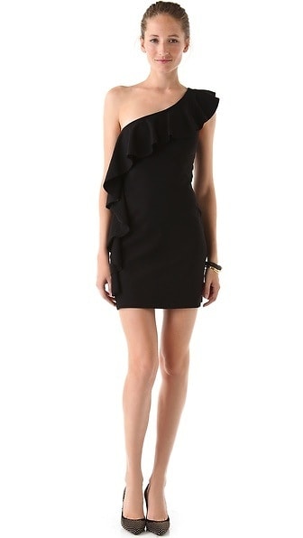 Susana Monaco One Arm Flutter Dress