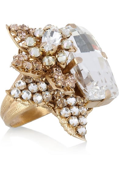 La Terre D'Or gold-plated Swarovski crystal ring