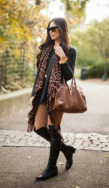 over knee boots street style
