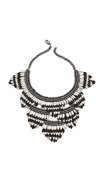 Deepa Gurnani Layered Petal Necklace