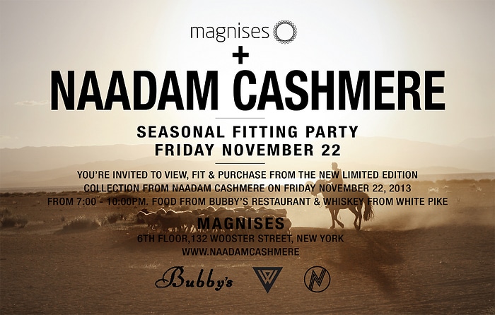 Magnises + Naadam Cashmere Seasonal Fitting Party