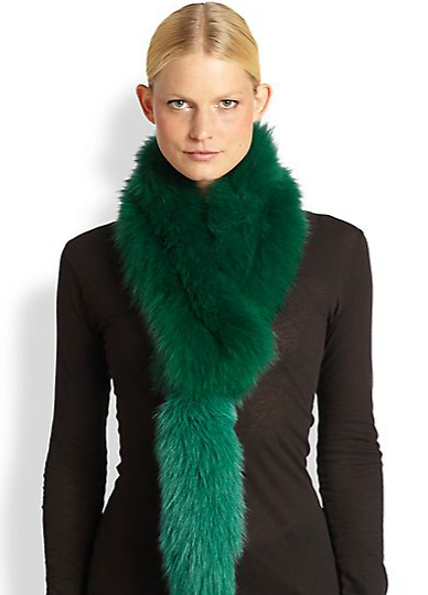 Adrienne Landau Dyed Rabbit Fur Scarf 