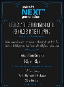  Unicef's Next Generation Emergency Releif Fundraiser-Cocktail