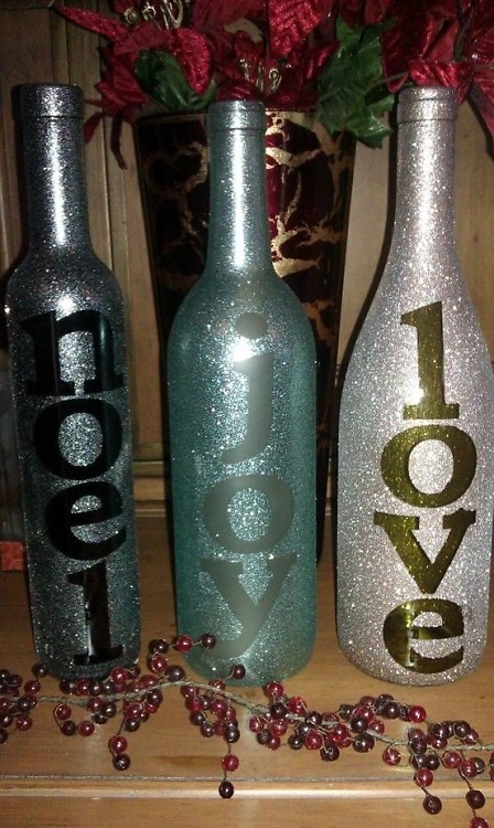 Decorated Wine Bottle 