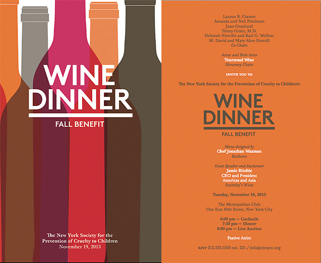  The New York Society for The Prevention of Cruelty to Children hosts its Annual Wine Dinner Fall Benefit