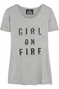 Girl on Fire Stretch Jersey T Shirt