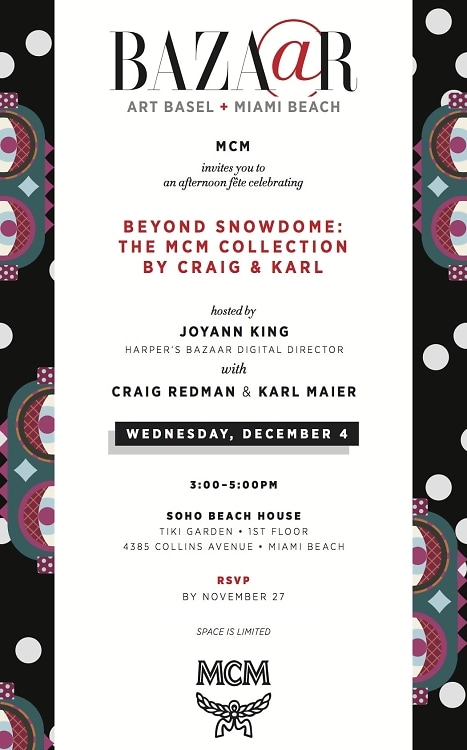 MCM and Harper's Bazaar Celebrate "Beyond Snowdome: The MCM Collection By Craig & Karl" 
