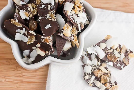 Ginger Coconut Chocolate Bark