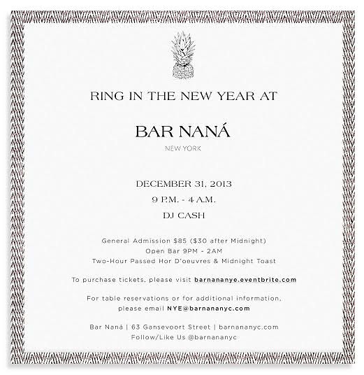 NYE at Bar Nana