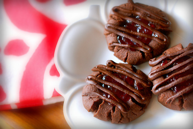 Chocolate Raspberry Thumbprints