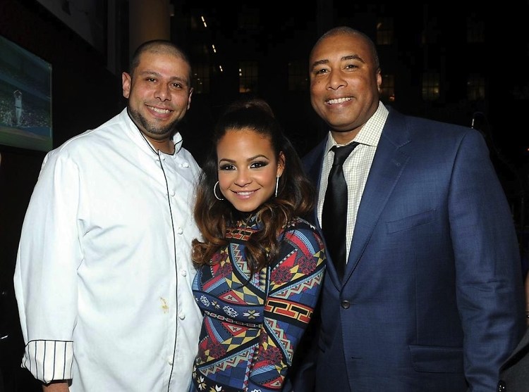 Elliot Lopez, Christina Milian, Bernie Williams