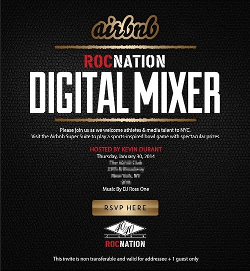 Roc Nation and Airbnb Digital Mixer hosted by Kevin Durant