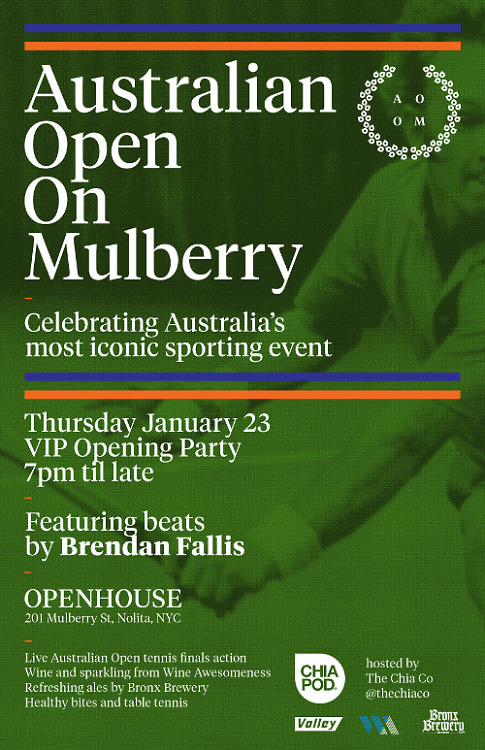 The Chia Co Australian Open on Mulberry