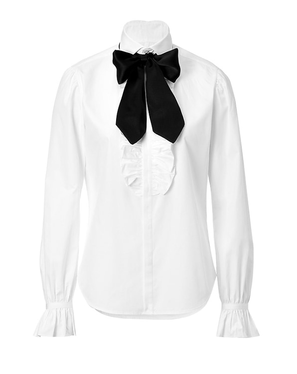 Ralph Lauren's Tie-Neck Shirt 